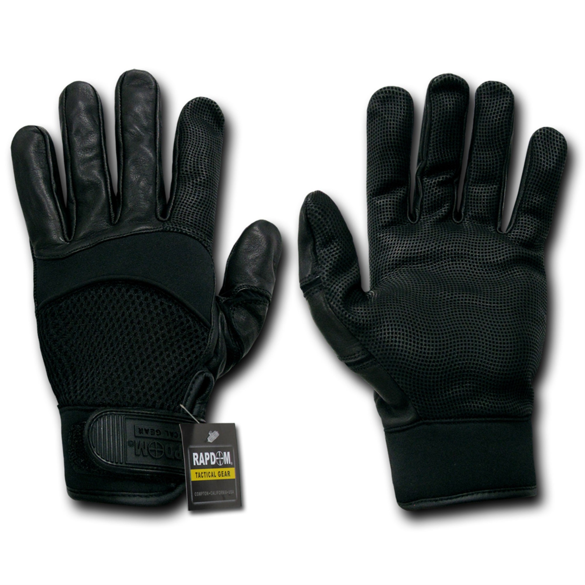 Foam Mesh Digital Leather Glove, Blk, Xl