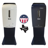 Automatic Touch-Free Universal Hand Sanitizer Dispenser And Counter Top Station Kit, Made In Usa. Color Option Is White.