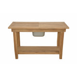 Anderson Teak Tb-4821 Nautilus Console Table With Ss Container