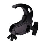 Aluminum Hook Style M10 Clamp With Big Wing Knob For 2 Truss Tube Capacity 45 Lbs. Black Finish