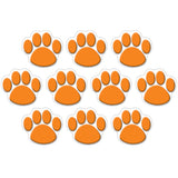 Orange Paw Prints Accents