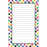 Colorful Paw Prints Notepad