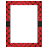 Red Plaid Computer Paper