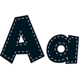 4 Fun Font Letters, Black Stitch, 160 Pieces