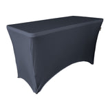 La Linen Rectangular Spandex Tablecloth, 48 By 24 By 30-Inch, Navy