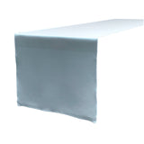 La Linen Polyester Poplin Table Runner 14 By 108-Inch, Light Blue