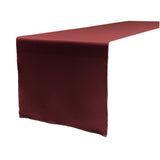 La Linen Polyester Poplin Table Runner 14 By 108-Inch, Burgundy