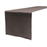 La Linen Polyester Poplin Table Runner 14 By 108-Inch, Charcoal