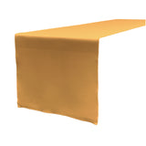 La Linen Polyester Poplin Table Runner 14 By 108-Inch, Gold