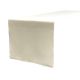 La Linen Polyester Poplin Table Runner 14 By 108-Inch, Ivory