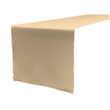La Linen Polyester Poplin Table Runner 14 By 108-Inch, Khaki