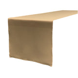 La Linen Polyester Poplin Table Runner 14 By 108-Inch, Taupe