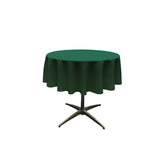 La Linen Polyester Poplin Tablecloth 51-Inches Round, Hunter Green