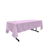 La Linen Polyester Poplin Rectangular Tablecloth, 60 By 120-Inch, Lilac