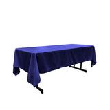 La Linen Polyester Poplin Rectangular Tablecloth, 60 By 126-Inch, Royal Blue