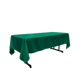 La Linen Polyester Poplin Rectangular Tablecloth, 60 By 126-Inch, Teal