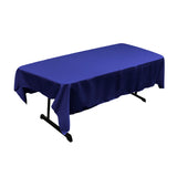 La Linen Polyester Poplin 60 By 84-Inch Rectangular Tablecloth, Royal Blue