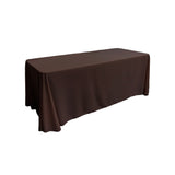 La Linen Polyester Poplin Rectangular Tablecloth 90 By 132-Inch, Brown