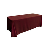 La Linen Polyester Poplin Rectangular Tablecloth 90 By 156-Inch, Burgundy
