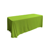 La Linen Polyester Poplin Rectangular Tablecloth 90 By 156-Inch, Lime