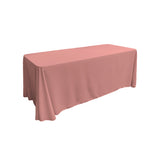 La Linen Polyester Poplin Rectangular Tablecloth 90 By 156-Inch, Dusty Rose