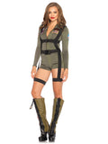 2Pc.Top Gun Romper,Spandex Rom-like New