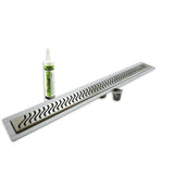 58 Grate - 60 Rough Opening - S Style Linear Drain