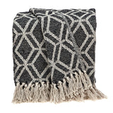 Parkland Collection Kat Casual Beige 52 X 67 Woven Handloom Throw