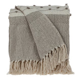 Parkland Collection Ishan Eclectic Beige 52 X 67 Woven Handloom Throw