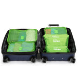 19V69 Italia Packing Cubes Travelers' Luggage Organizer Kit (Green)