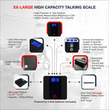 Tone 550- 550Lbs Capacity Tempered Glass Xx-Large Talking Bathroom Scale (With Removable Anti-Slip Mat)