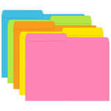Mini File Folders, Brite Colors, 25/pkg