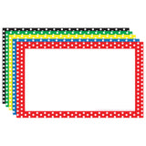 Border Index Cards, 4 x 6 Blank, Polka Dot, 75ct