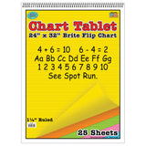 Brite Chart Tablet, 24 x 32, 1-1/2 Ruled, Assorted Colors, 25 Sheets