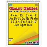 Brite Chart Tablet, 24 x 32, Unruled, Assorted Colors, 25 Sheets