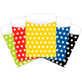 Peel & Stick Pockets, Polka Dots Print, 25/pkg