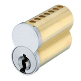 Medeco 337B01026AABS 7 Pin Uncombinated Small Format Interchangeable Core with A Keyway & Clip Retainer, Satin Chrome