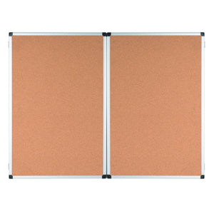 Industrial Trio Dry-Erase Board, Cork Outside/Magnetic Dry-Erase Surface Inside