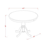 Trt-Blk-Tp Counter Height Kitchen Table In Black And Cherry