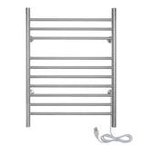 Infinity Towel Warmer, Brushed, Dual Connection, 10 Bars