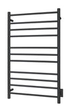 Malta Towel Warmer, Black, Hardwired, 11 Bars