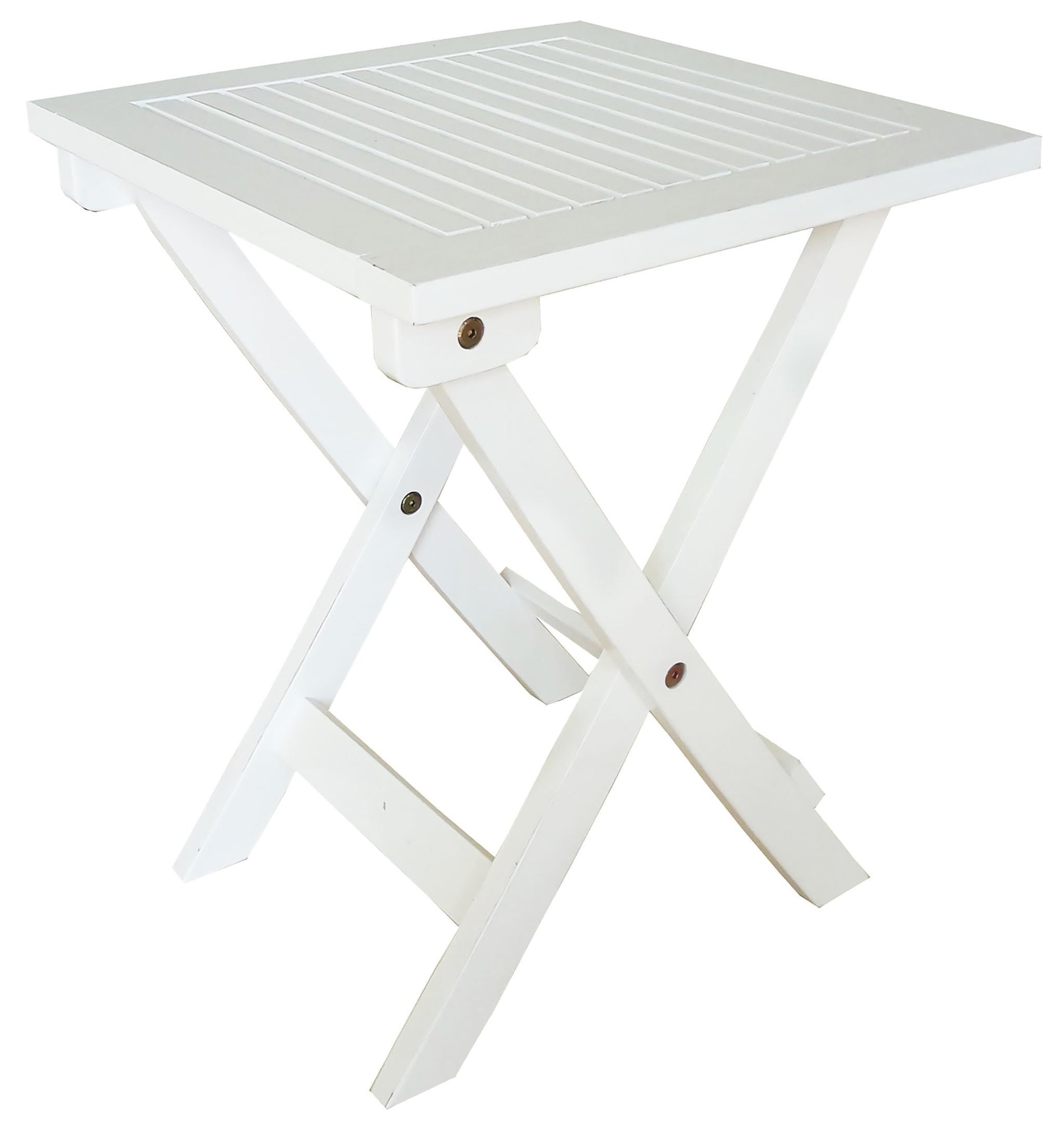 Folding Side Table White