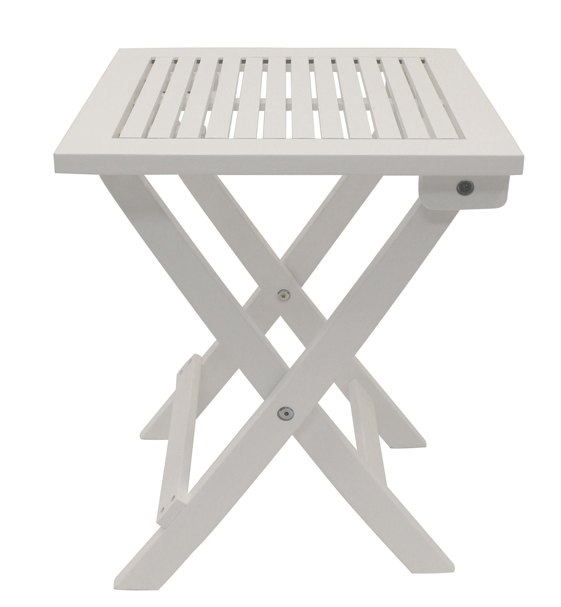 Folding Side Table White