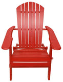 Leigh Country Folding Adirondack Chair -Red