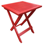 Folding Side Table Red