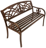 Leigh Country Metal Bench -Welcome Black & Gold