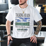 Talking Heads Graphic T-Shirt - "This Must Be the Place" Lyric Tee, Retro 80s Rock Inspired Shirt, Naive Melody New Wave Apparel, Vintage Concert Style Music Top, Alternative Rock Fan Gift