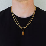 Tiger Eye Stone Necklace Set