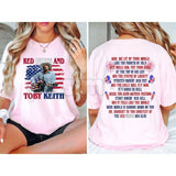 Toby Keith "Courtesy of the Red, White, and Blue" T-Shirt – Premium 100% Cotton Patriotic Graphic Tee, Country Music Legend Tribute Top, 4th of July American Soldier Shirt, Made in USA
