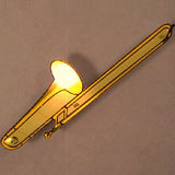 Trombone Flashing Body Light Lapel Pins